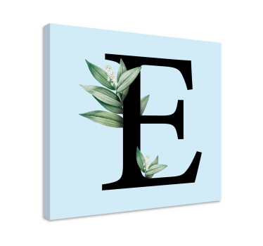 Dipinto con alfabeto e lettere e con foglie - TenStickers
