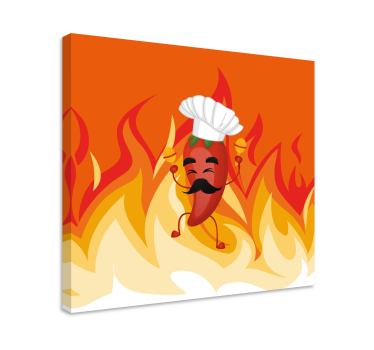 Dipinto con testo chef di chili danzante - TenStickers