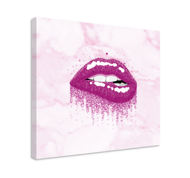 Dipinto con testo impronta di bacio splash - TenStickers