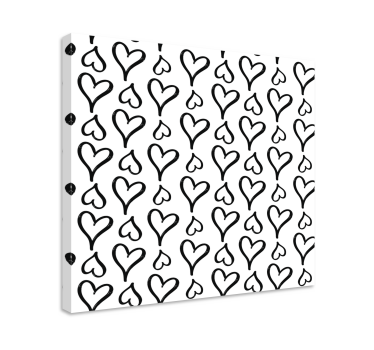 Dipinto con frase design a motivo cuori - TenStickers