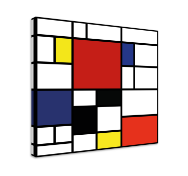 Dipinto astratto blocchi di colore geometrici - TenStickers