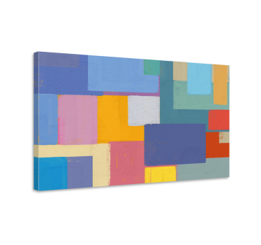 Dipinto astratto figure geometriche vibranti - TenStickers