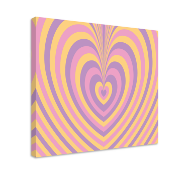 Dipinto astratto onde a motivo cuore - TenStickers