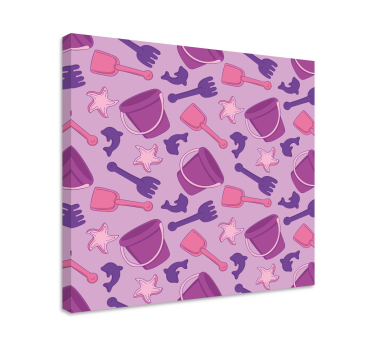 Cornice quadro per bambini con motivo giochi da spiaggia - TenStickers