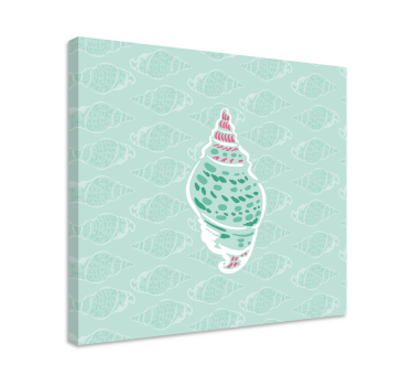 Dipinto con marinaio conchiglia intricata - TenStickers