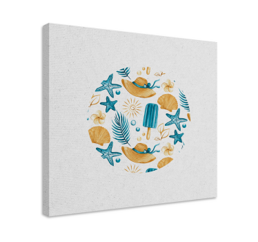 Dipinto con marinaio gelato estivo - TenStickers