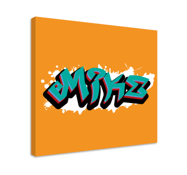 Dipinto con alfabeto e lettere arte calligrafica elegante - TenStickers