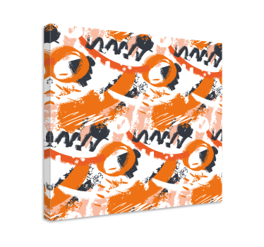 Dipinto astratto forme arancioni dinamiche - TenStickers