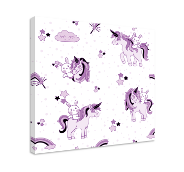 Dipinto unicorno avventura di un unicorno carino - TenStickers