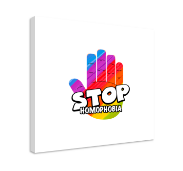 Dipinto con frase ferma l'omofobia - TenStickers