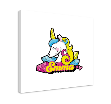 Dipinto unicorno con gemme - TenStickers