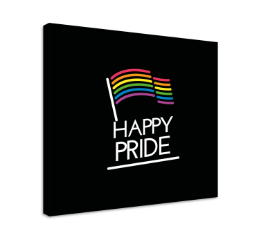 Dipinto con frase messaggio della bandiera rainbow - TenStickers