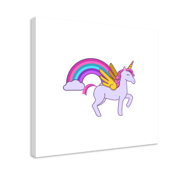 Dipinto unicorno fantasia magica di unicorno - TenStickers