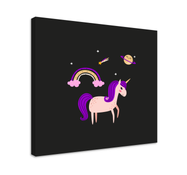 Dipinto unicorno terra dei sogni adorabili - TenStickers