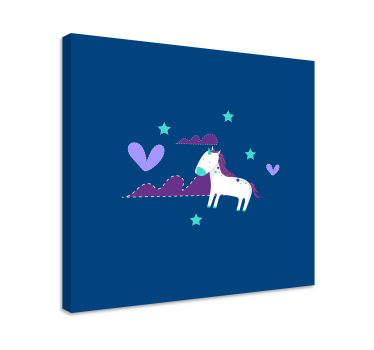 Dipinto unicorno scena incantevole di unicorni - TenStickers