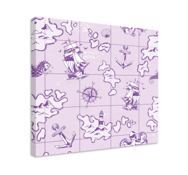 Dipinto con marinaio bussola nautica vintage - TenStickers