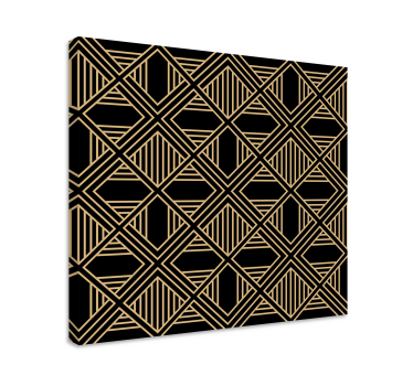 Dipinto geometrico motivo geometrico dorato - TenStickers