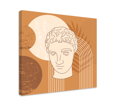 Dipinto astratto testa di scultura classica - TenStickers