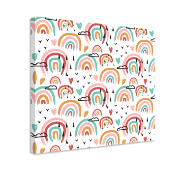 Cornice quadro per bambini motivo arcobaleni giocosi - TenStickers