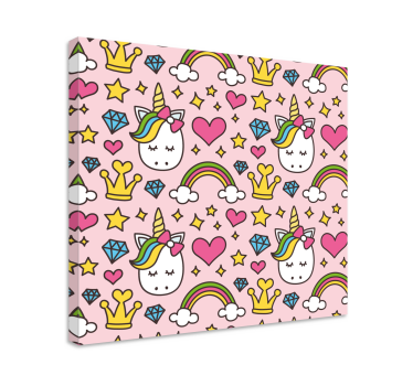 Dipinto unicorno motivo unicorno carino - TenStickers