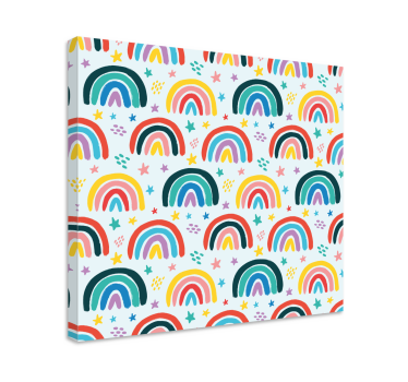 Cornice quadro per bambini motivo arcobaleno colorato - TenStickers