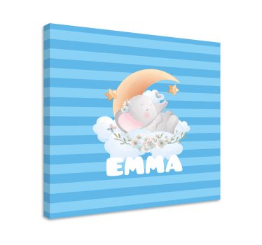 Quadri cameretta neonato sogni di elefante dormiente - TenStickers