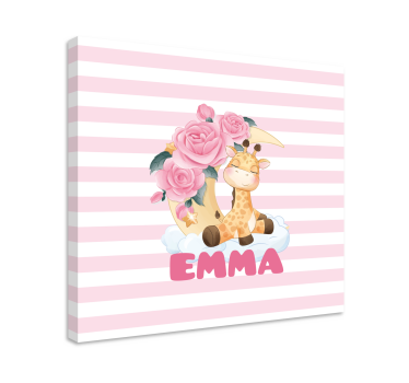 Quadri cameretta neonato ritratto di giraffa carina - TenStickers