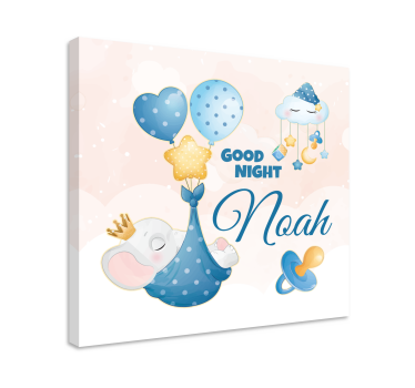 Quadri cameretta neonato elefante della buonanotte - TenStickers