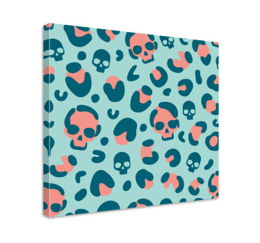 Dipinto con testo design a motivo teschio - TenStickers