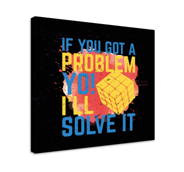 Dipinto con frase citazione del cubo di rubik - TenStickers