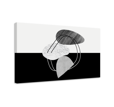 Dipinto astratto fusione di forme geometriche - TenStickers