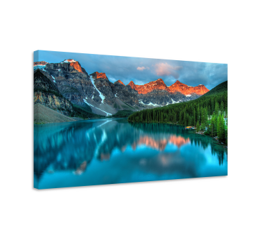 Quadro paesaggio Arte estetica del lago colorato - TenStickers