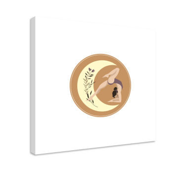 Cornice quadro per bambini posizione yoga serenità - TenStickers