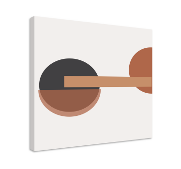 Dipinto geometrico equilibrio circolare astratto - TenStickers