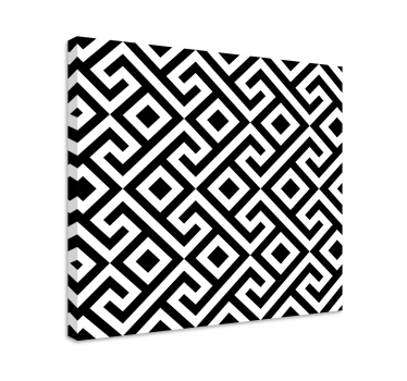 Dipinto geometrico motivo nero elegante - TenStickers