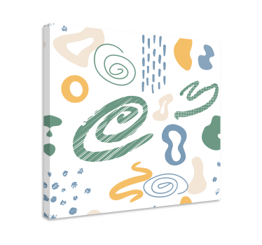 Dipinto astratto forme fluide dinamiche - TenStickers