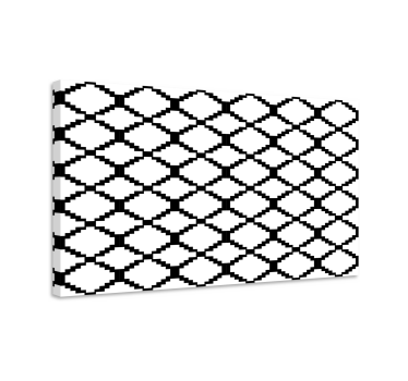 Dipinto geometrico modello in bianco e nero - TenStickers