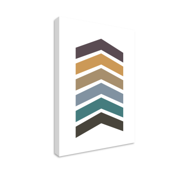Dipinto geometrico disegno a motivo chevron - TenStickers