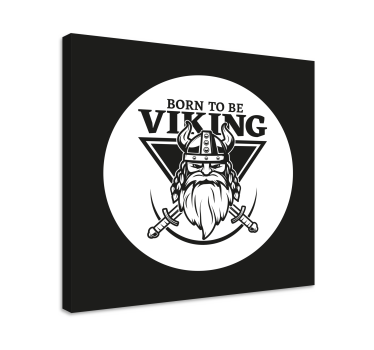Dipinto con personaggio emblema del guerriero vichingo - TenStickers