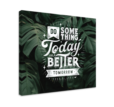 Dipinto con frase messaggio motivazionale domani - TenStickers