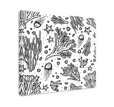Dipinto con marinaio vita della barriera corallina - TenStickers