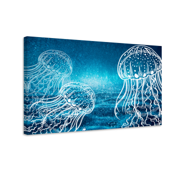 Dipinto con marinaio vita marina delle meduse - TenStickers