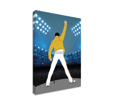 Quadro stampa musicale Freddie a wembley - TenStickers