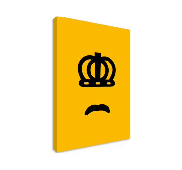 Dipinto astratto emblema volto corona - TenStickers