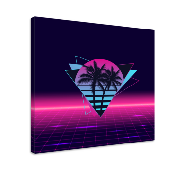 Quadro vintage Palma in stile vaporwave - TenStickers