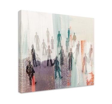 Quadro vintage Pittura astratta di persone - TenStickers