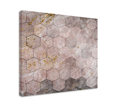 Dipinto geometrico motivo a trama esagonale - TenStickers