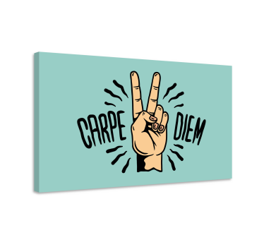 Dipinto con frase gesto della mano carpe diem - TenStickers