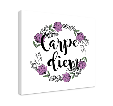 Dipinto con frase design floreale con citazione - TenStickers