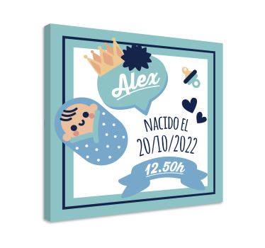 Quadri cameretta neonato design annuncio bebè - TenStickers